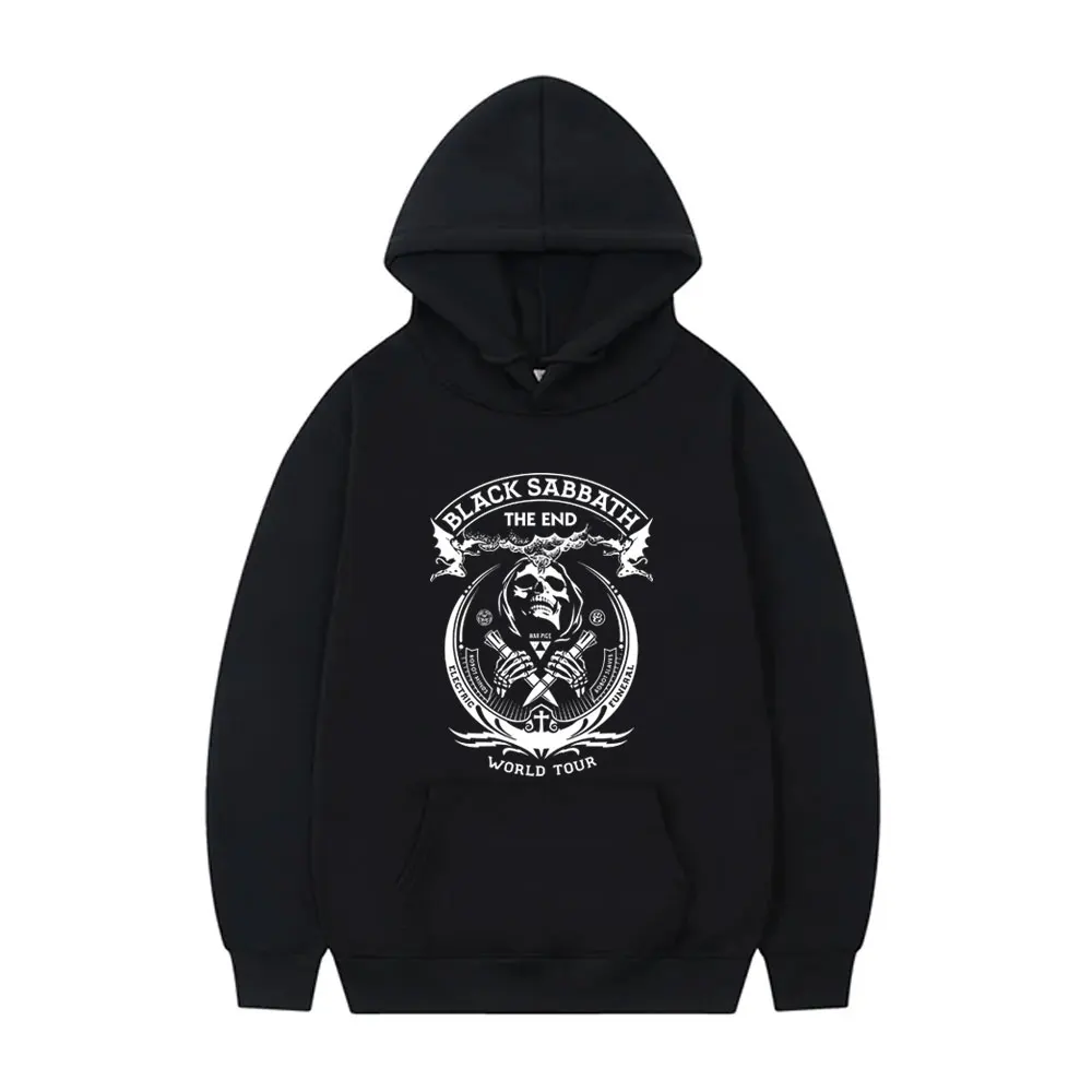 

Heavy Metal Rock Band Black Sabbath World Tour Hoodie Funny Skeleton Graphic Sportswear Men Women Gothic Punk Vintage Hoodies