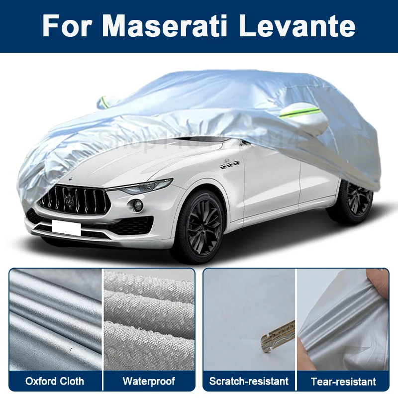 

Outdoor Full Car Cover For Maserati Levante with Reflective Strips Waterproof Snowproof Dustproof UV Protection Auto Accessories
