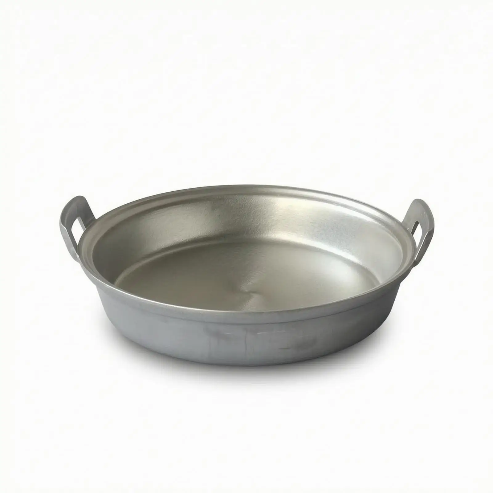 Durable Aluminum Skillet Flat Base Shallow Body Pan for Home Kitchen Daily Frying Tasks