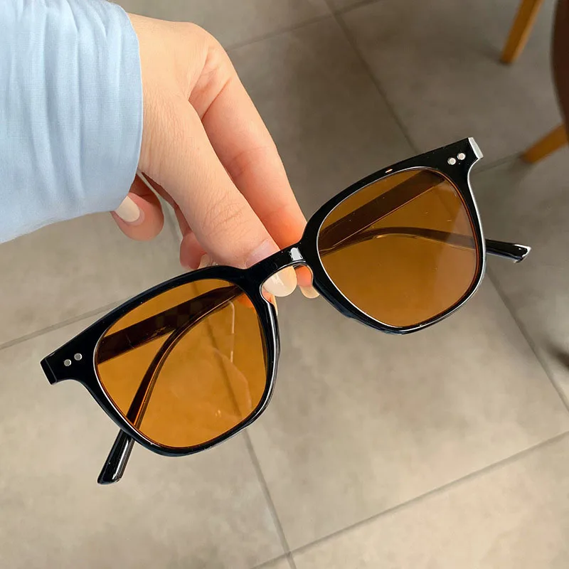 New Vintage Luxury Sunglasses for Women Men Square Small Round Frame Fashion Eyewear Classic UV Protection Sun Glasses - view 6