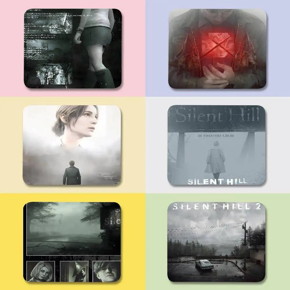 Heißes klassisches Silent Hill 3 Gaming-Mauspad 25x29 cm – Kleine quadratische Computer- und Büro-Spieltischunterlage aus rutschfestem Gummi als Schreibtischunterlage