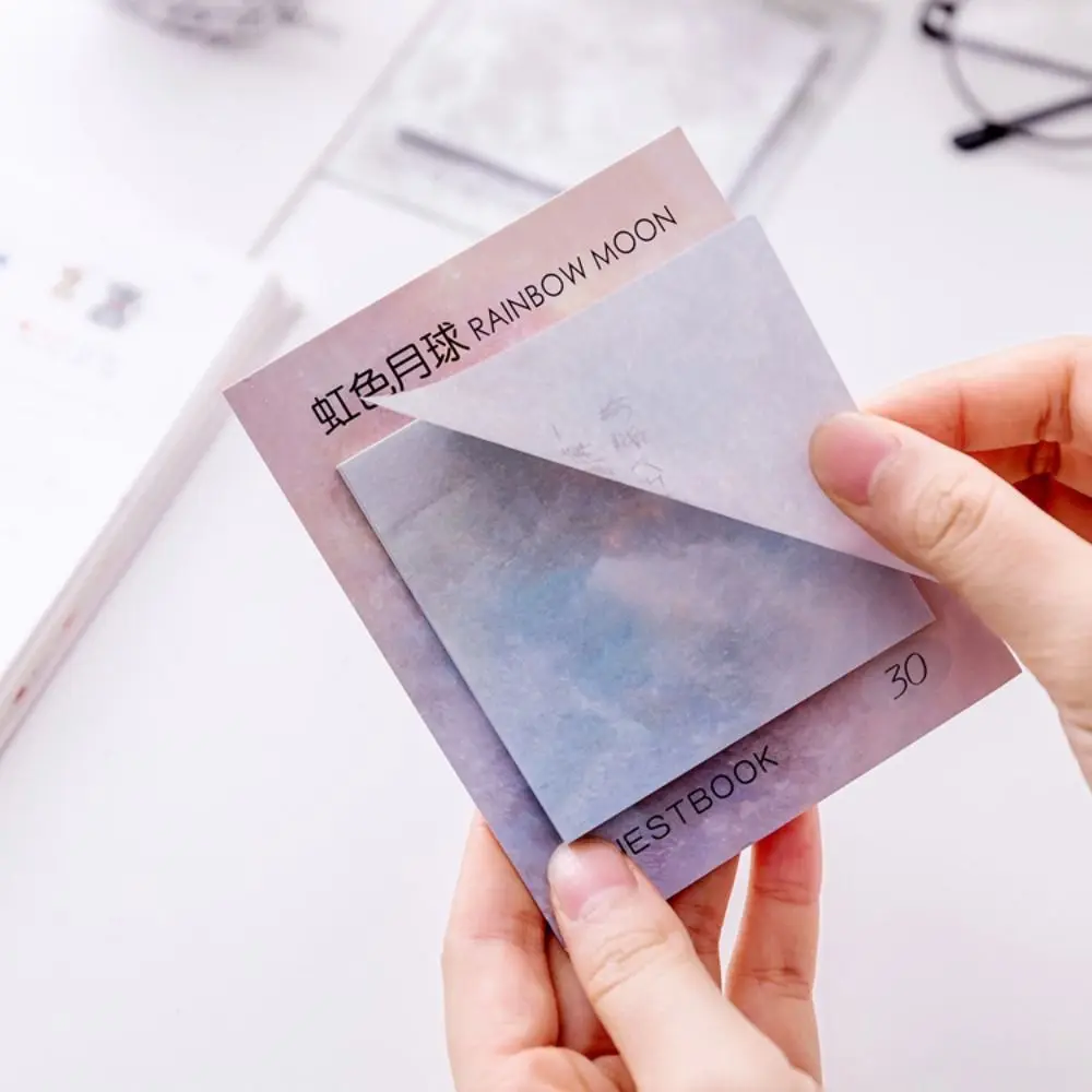 Home Square Sticky Notes Aesthetic Plane Self-Stick Memo Pad Sets 30 Pages Stationery Sticker