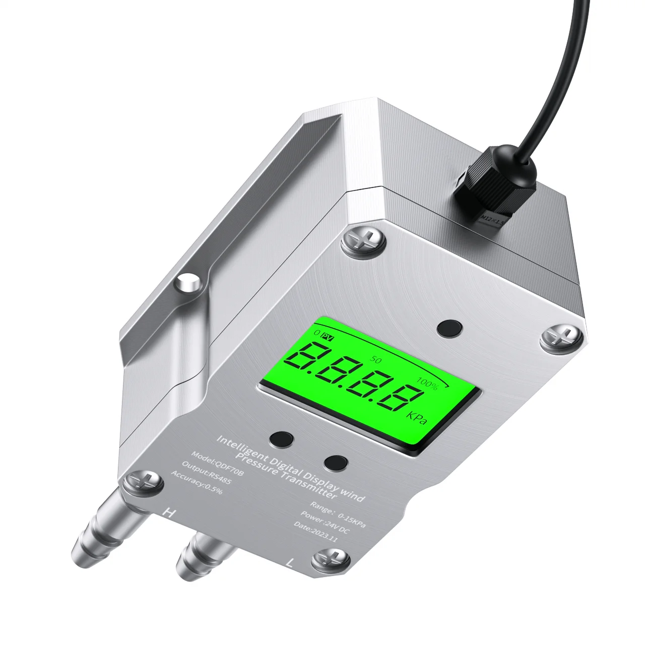 Micro Differential Pressure Transmitter -1-1KPa -30Kpa-30Kpa -100-100Kpa to 4-20mA RS485 Digital Wind Air Pressure Sensor