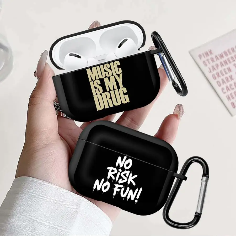 Hülle für Airpods 2 4 3 1 Pro Pro2 Pro3 Kopfhörerhüllen Cover Art Trendy Text