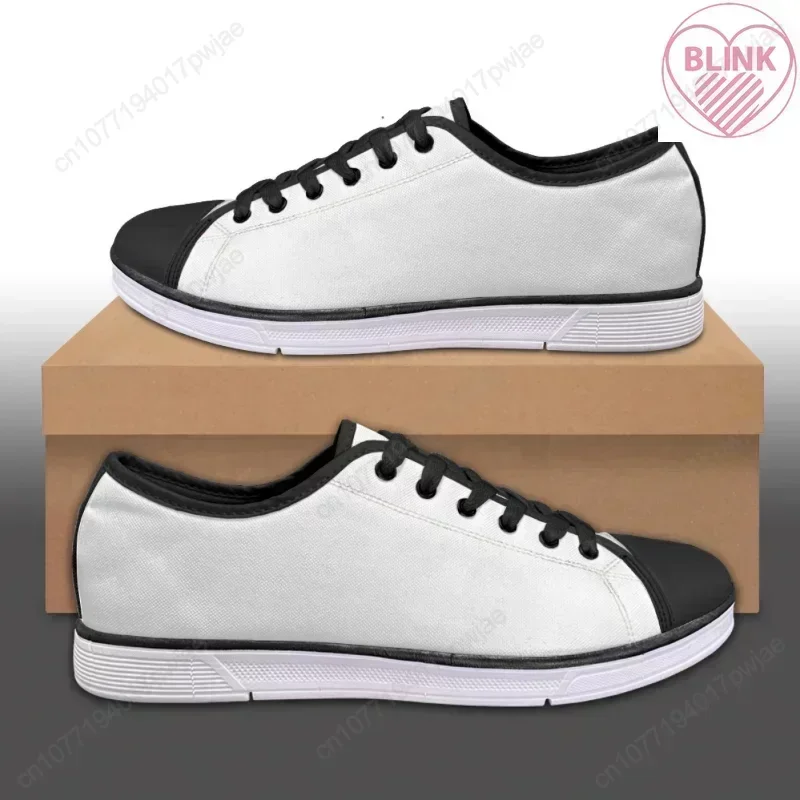 Custom Casual Canvas Shoes Men Sneakers Breathable Sport Lace Up Sneakers 3D Print Custom Logo All Print Design DIY Free Design