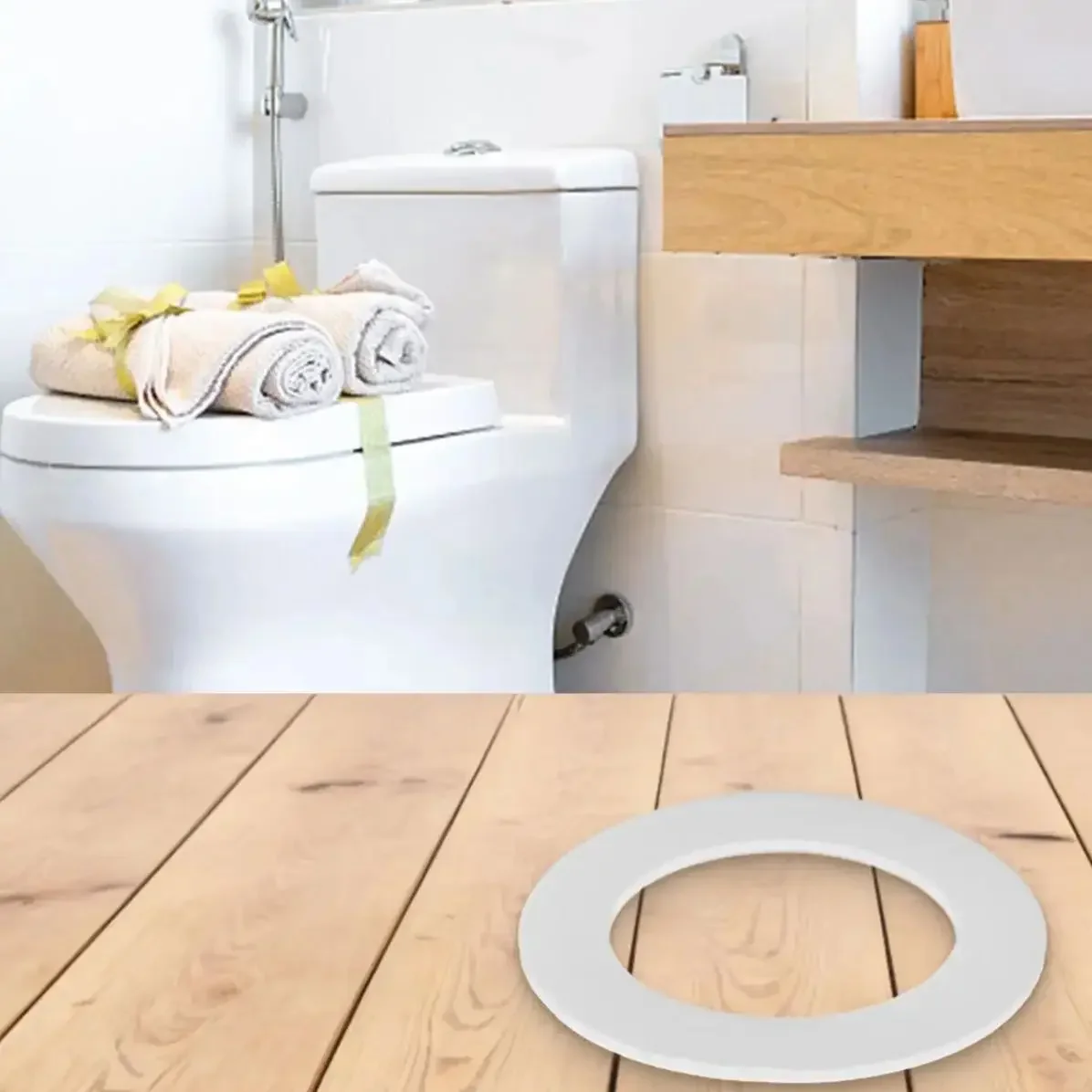 

Bathroom Repair Toilet Maintenance 65mm Wide Cistern Diaphragm Washer Flush Valve Washer Rubber Material Easy Installation