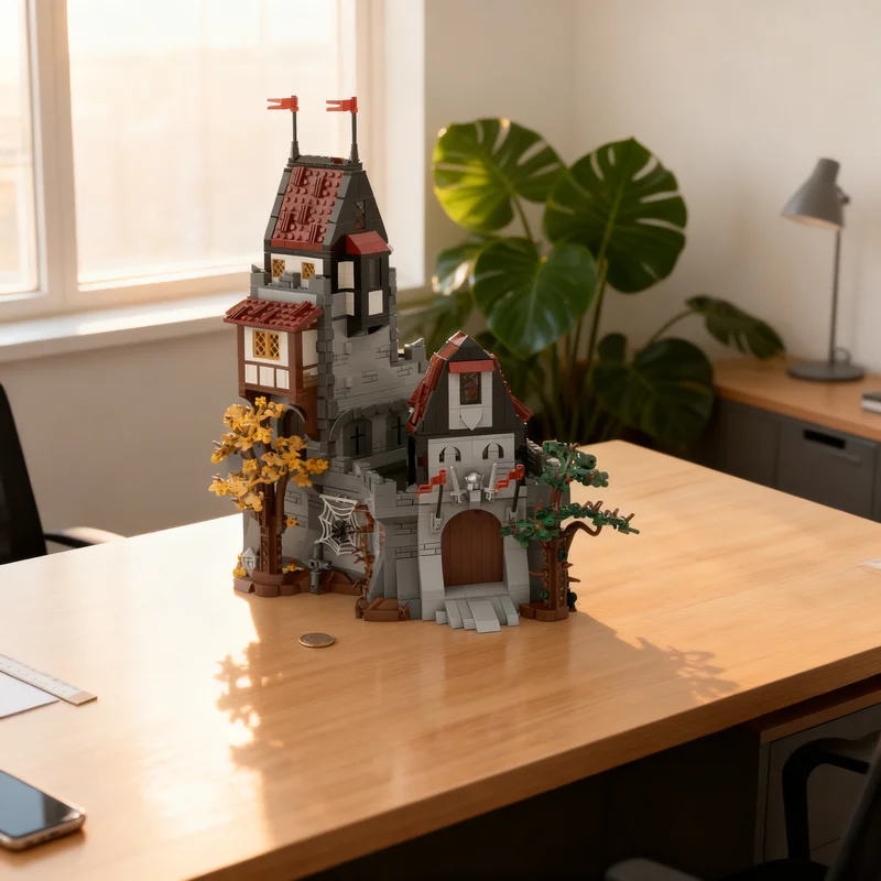 

2679pcs MOC Evil Witches Keep Castle Fright Knights Model Building Blocks Creative Display Gift Collectible Decor Kids Premium