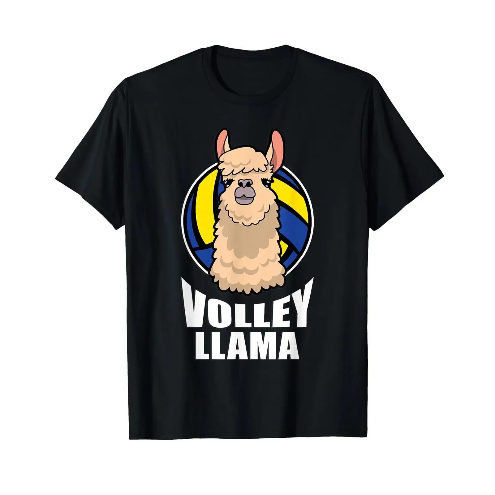 Volley Llama Volleyball T Shirt vintage Washed Casual fashion Stylish Breathable Stretched homme Unisex Versatile Comfortable