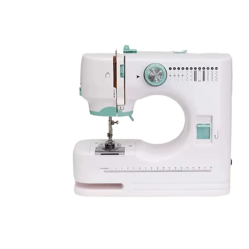 Sewing Machine For Beginners 12 Stitches Pattern LED Light Pedal Double Thread Sewing Kit 220V Plug‑In