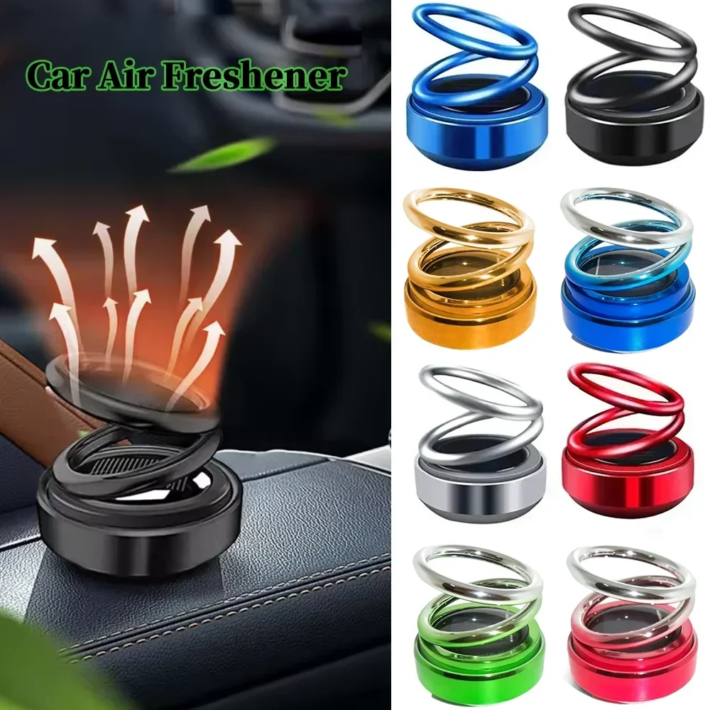Car Suspended Rotating Double Ring Aromatherapy Solar Aromatherapy Car Accessories Ornament Perfume Decoration Accessories