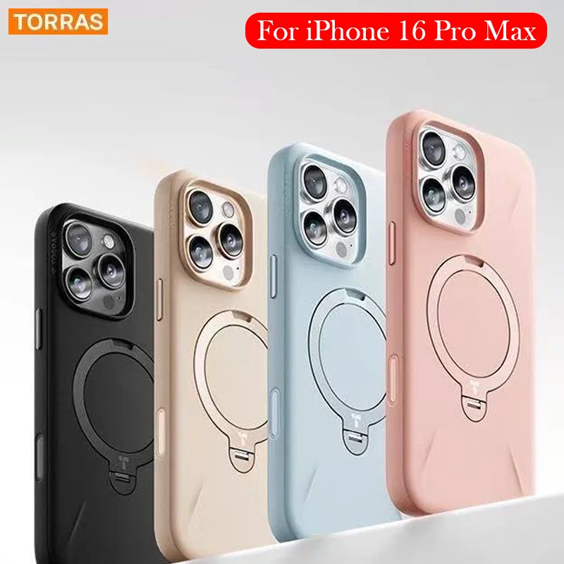 

TORRAS Magnetic Case For iPhone 16 Pro Max Bracket Back Cover Shell