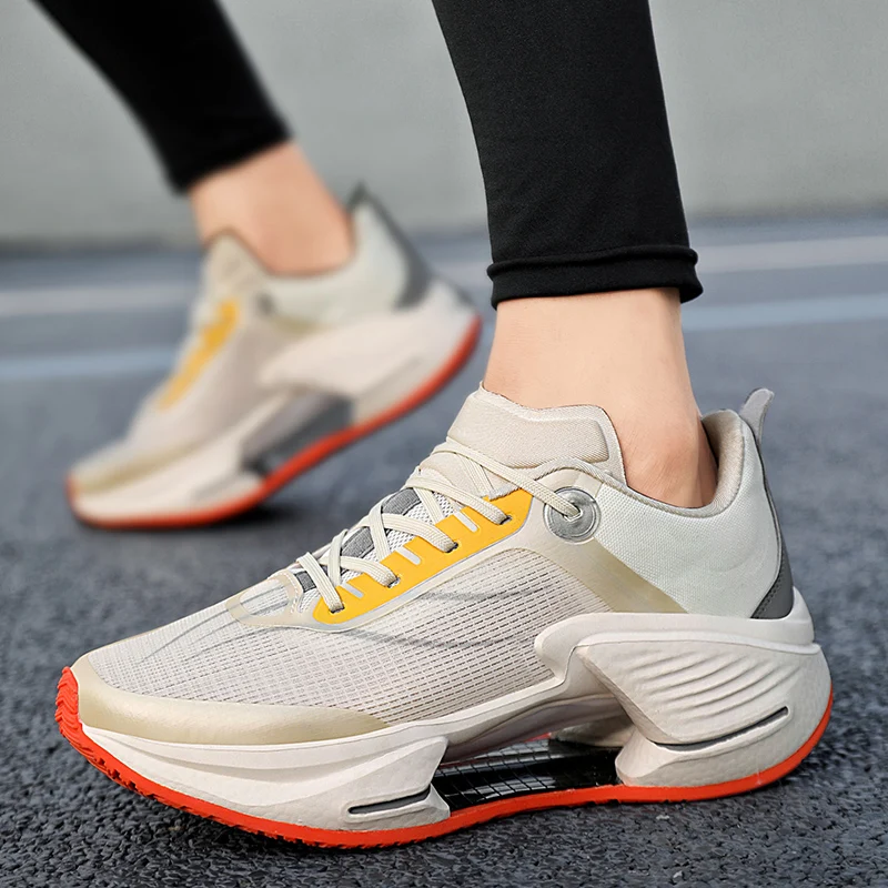 Men's trendy fashionable design all matching non-slip breathable comfortable running shoes unisex model