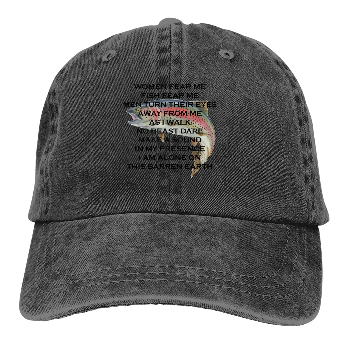 Women Fear Me Fish Fear Me Casquette Peaked Cap Fish Funny Sun Shade Cotton Hats For Men Women