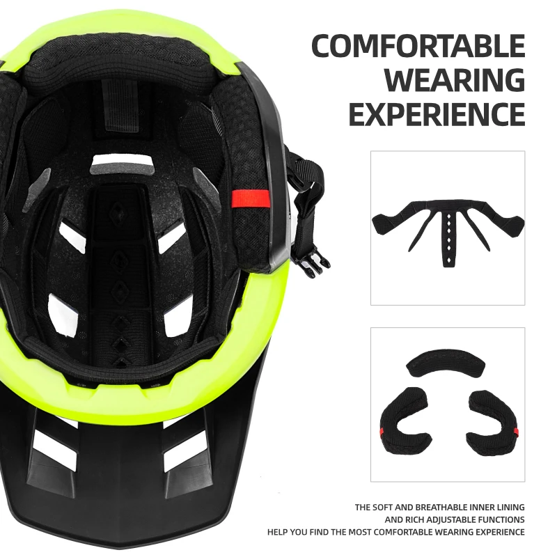 BATFOX Mountain Bike Ear Protection Helmet Multi-layer Protection Cushioned Shock Riding Helmet Unisex Bicycle Safety Helmet