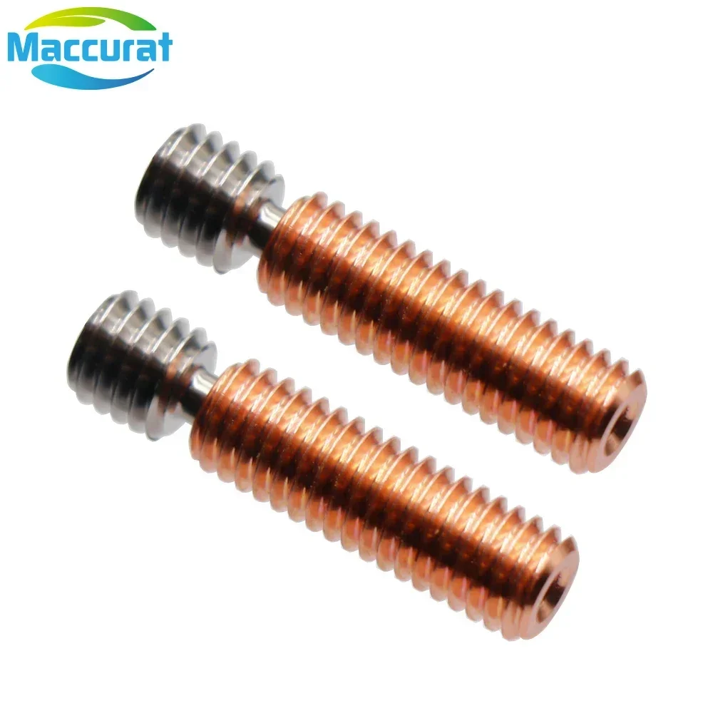 MK8 Throat Copper Titanium Alloy Heat Break Throat 1.75mm Filament MK8 Hotend M6 *26mm Bi-metal 3D Printers Accessories