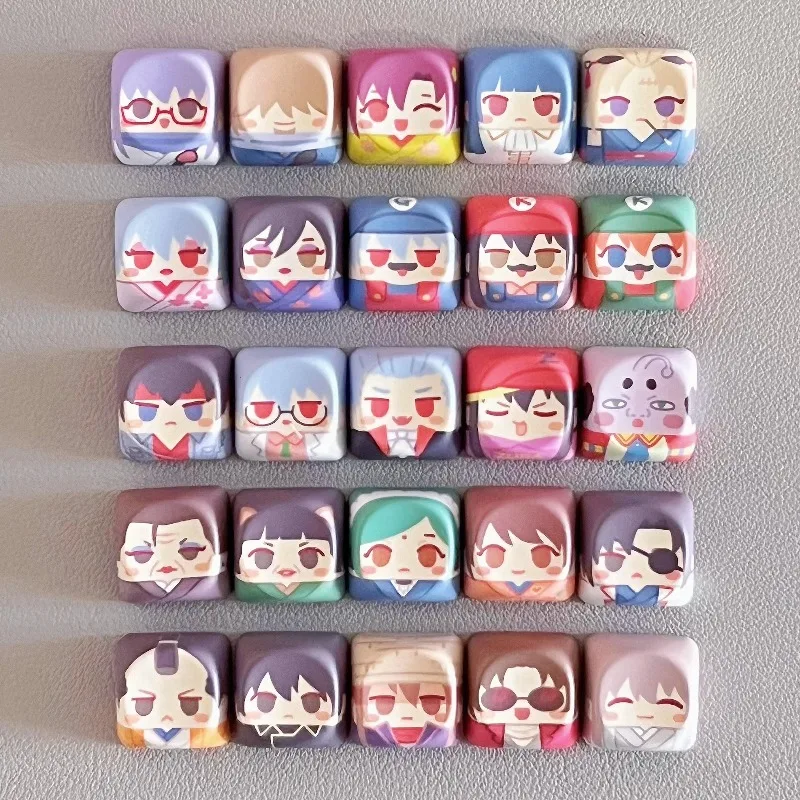 

Аниме-кейкапы 3D из смолы, авторские кейкапы ручной работы, 25 клавиш для механической клавиатуры, подарок, аксессуары для DIY