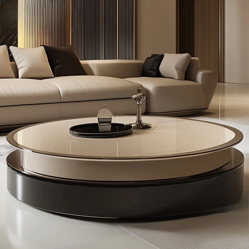 

High-end villa coffee table, living room light luxury and high-end sense