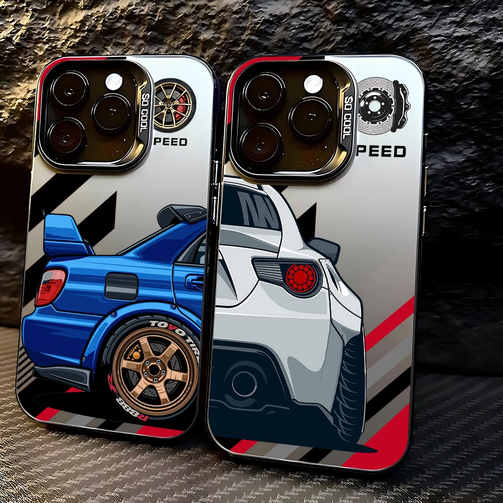 حافظة هاتف السيارة JDM المعدلة برسوم كارتونية لهاتف انفينيكس هوت نوت صفر 50 40 30i 20 20s 12 11 Smart 10 9 8 7 6 Pro Plus 4G 5G الغطاء الخلفي