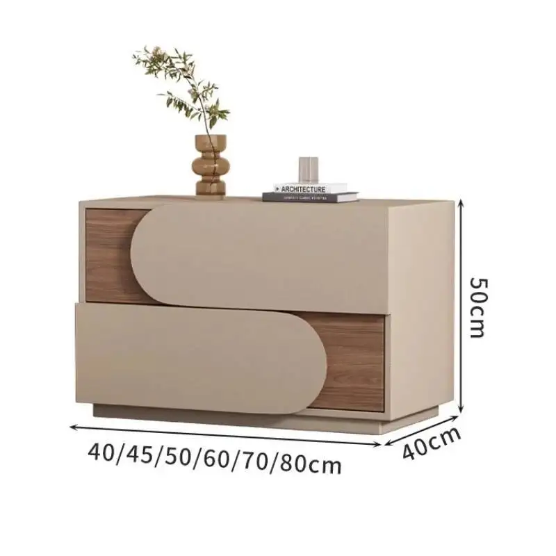 Mobili in stile crema minimalista leggero comodino di lusso camera da letto cassetti moderni comodino portaoggetti laterale salvaspazio