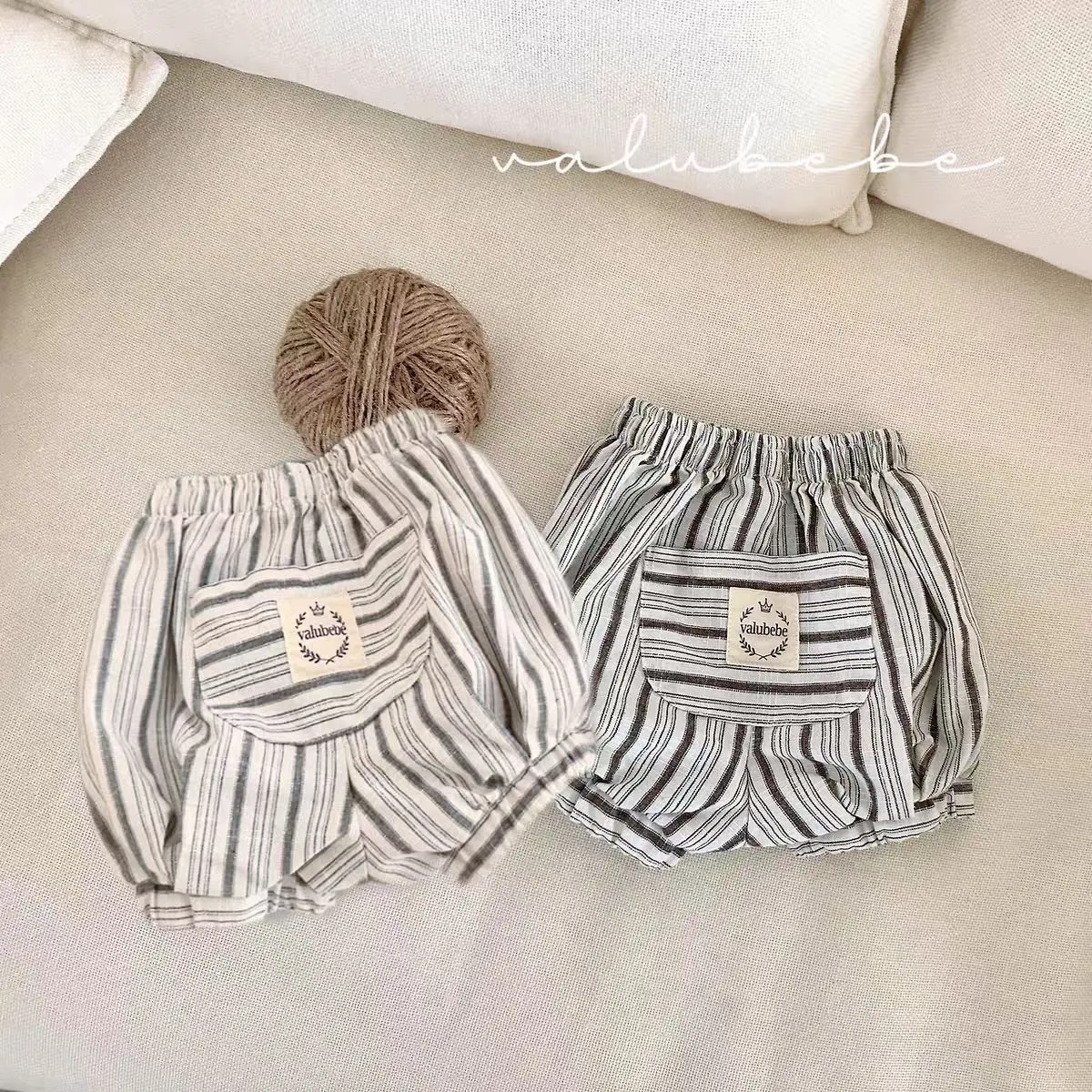 2026 Summer New Baby Loose Shorts Thin Infant Girls Striped Shorts Boys Cotton Versatile Casual Shorts Toddler Clothes