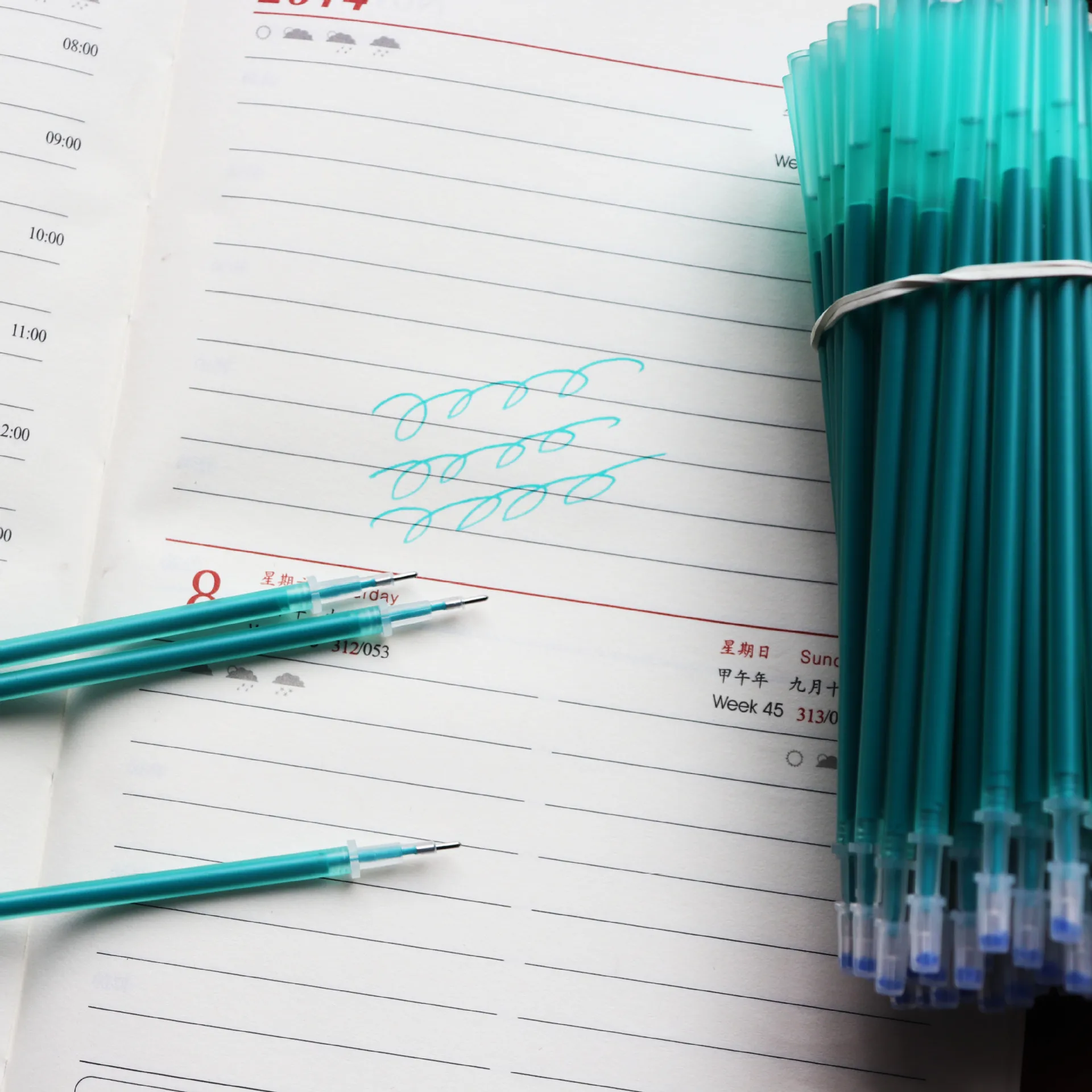 20 teile/satz Farbe lösch bare Gel stift Nachfüll stangen 0,5mm bunte Tinte wasch bar Griff magische lösch bare Stifte für Schule Doodle Briefpapier – Detail 13