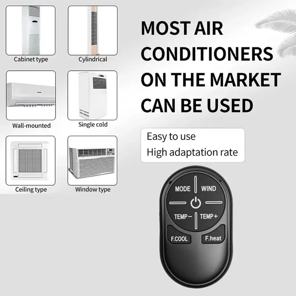 

Mini Universal A/C Remote Control Portable Compatible Air Conditioner Remote Control Air Conditioning Accessories Office Use