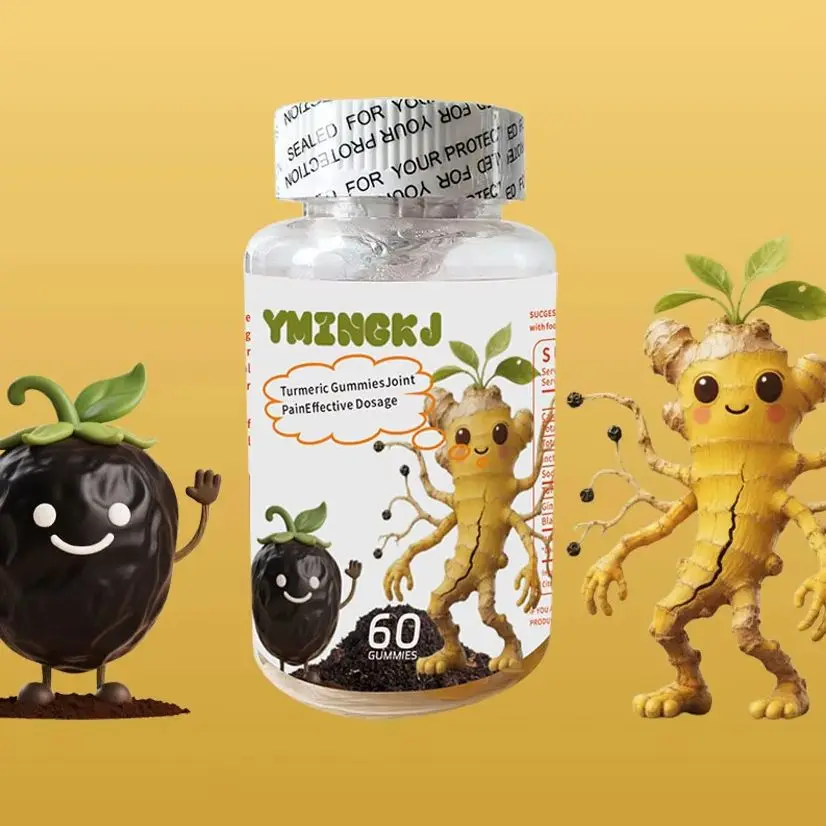 Gomitas de Cúrcuma y Curcumina para el Alivio del Dolor Articular - Suplemento Antiinflamatorio de Alta Potencia con Jengibre y Pimienta Negra