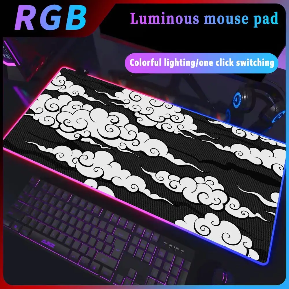 Rgb Deskmat Keyboard Cloud Pc Complete Rug Office Xxl Company Mat Anime Art Chinese Style Mouse Pad Gaming Accessories Table mat