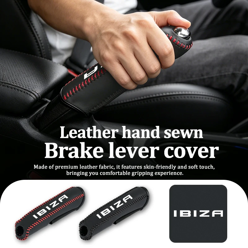 Universal Car Hand Sew Handbrake Sleeve Brake Lever Protection Cover For Seat FR Altea Arona Exeo Leon Ibiza Toledo Mk3