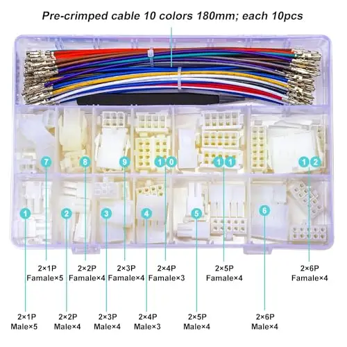 Mini-Fit Jr 4.2mm Pitch Connector Molex Mini-Fit Jr Dual Row 2 * 1/2/3/4/5/6Pin 5557 Housing (MX4.2-5557-Dual)