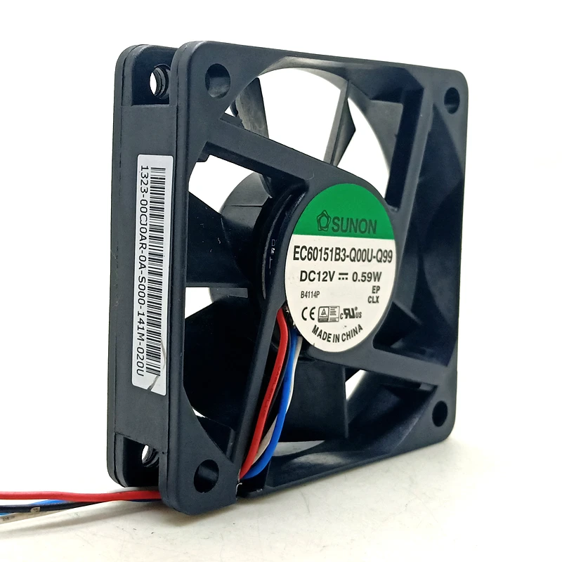 1pcs Original For Sunon 12V 0.59W silent fan 6015 60mm 60*60*15mm EC60151B3-Q00U-Q99 4-pin pwm axial fan