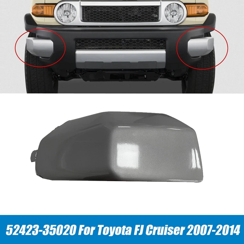 1Pair Front Bumper End Cap Pad Cover 52422-35030 52423-35020 For Toyota FJ Cruiser 2007-2014 Wrap Corner End Cap Shell