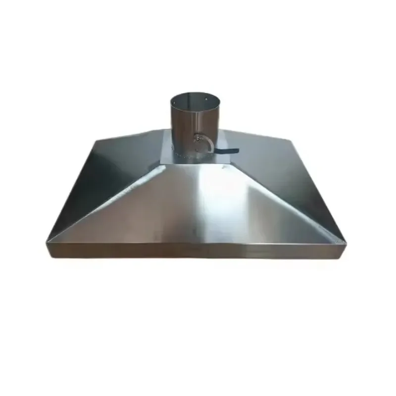 Metal Exhaust Hood Stainless Steel Collection Hood Weld air Hood with Air Damper for Ventilation Size Can Be Customized