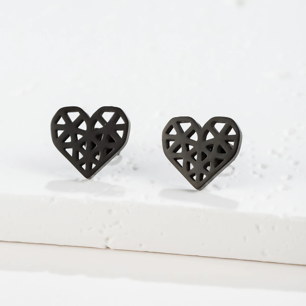 Shuangshuo 10pcs/lot Trendy Broken Heart Stud Earrings for Women Stainless Steel Earrings Wedding Jewelry Friendship Gift