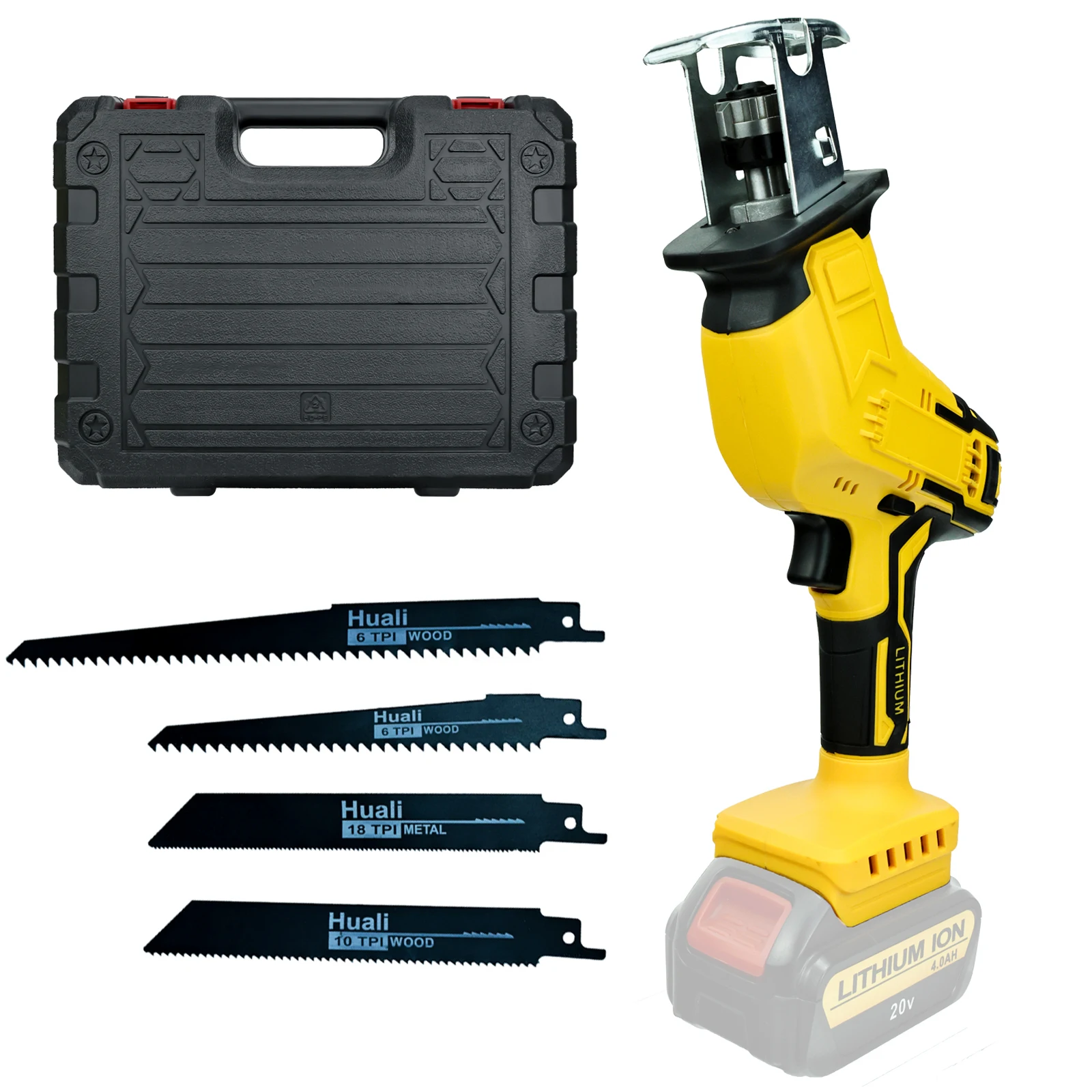 

Cordless Reciprocating Saw for Dewalt 20V Battery 0-3000 SPM Variable Speed Wood Metal PVC Cutting with 4 Saw Blades(No Battery)