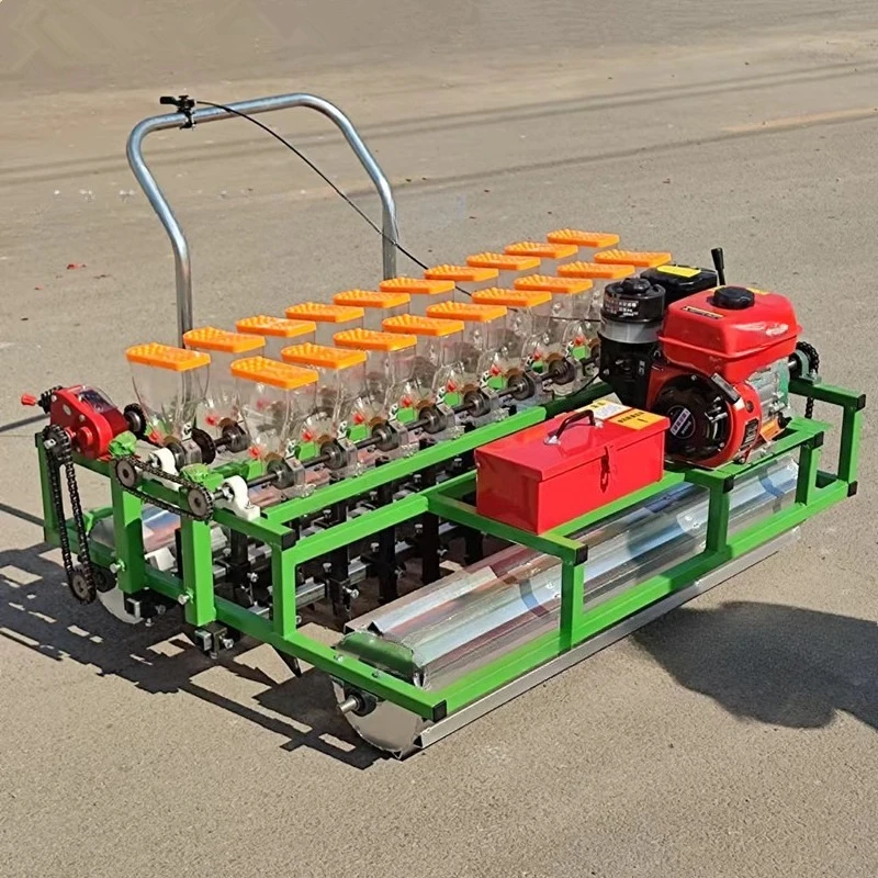Electric vegetable medicinal material seeder, trolley with seeder, hand push radish onion rape fine seeder