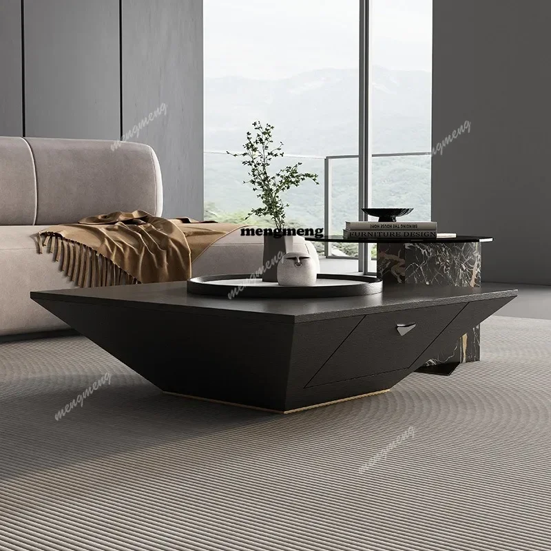 M138 Inverted triangle small apartment square coffee table living room modern marble side table
