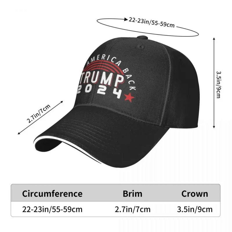 Y2K 2024 New Arrival Baseball Caps Vote Trump 2024 Take America Back Merch For Men Women President Race Golf Cap Casual Headwear