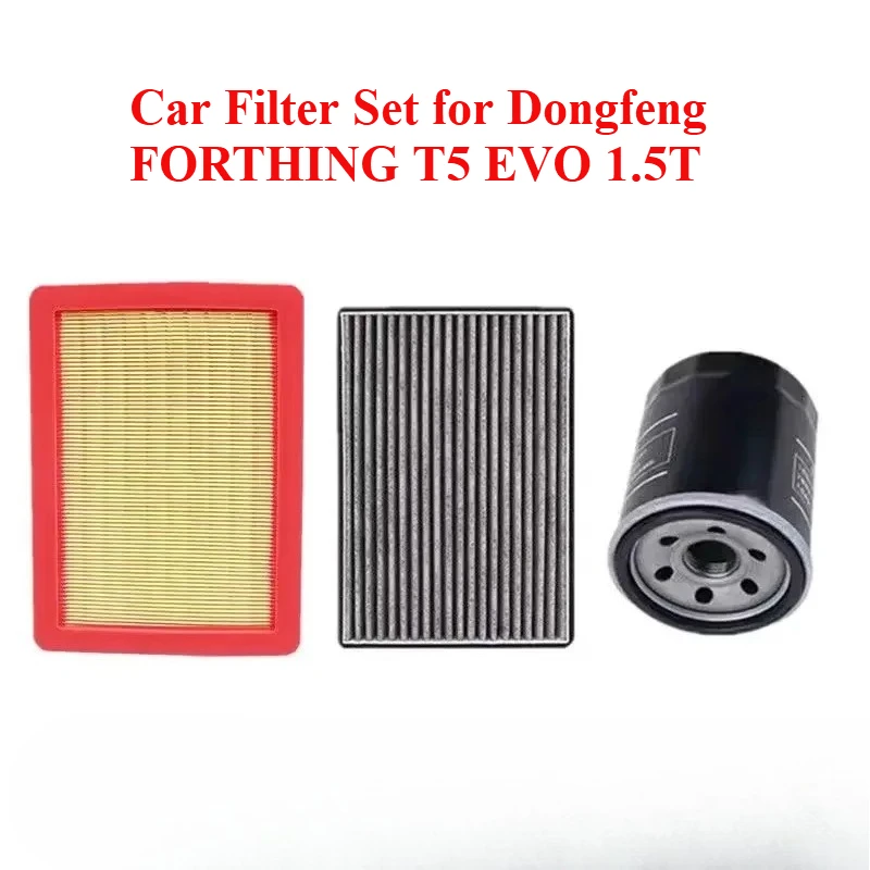 

Car Filter Set for Dongfeng FORTHING T5 EVO 1.5T Air Conditioner/Cabin Filter, Oil Filter Car Maintenance Parts filter car