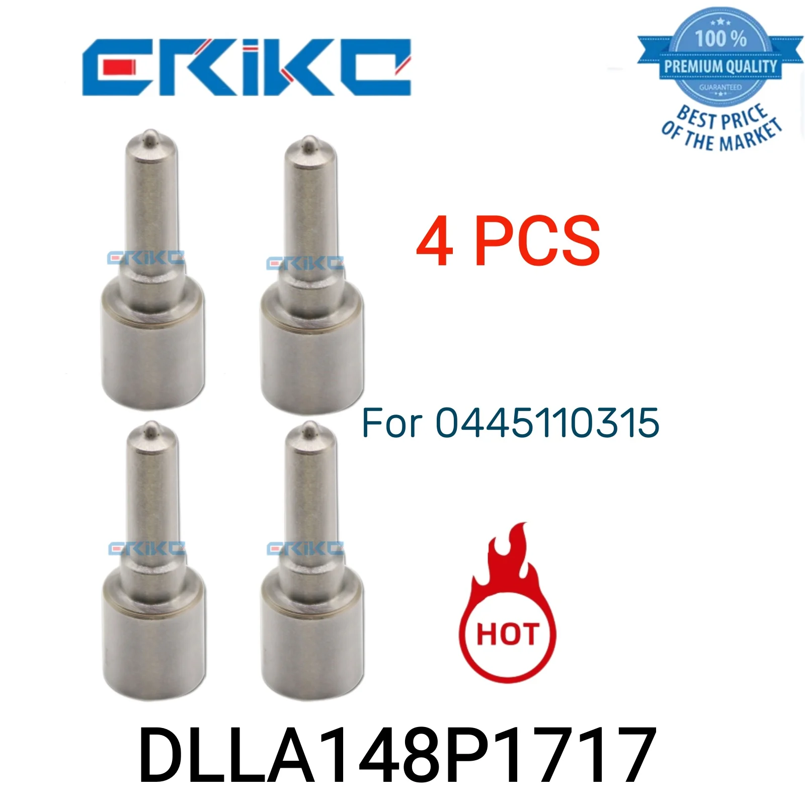 

4 PCS DLLA148P1717 Diesel Injector Nozzle 0 433 172 053 DLLA 148 P 1717 Nozzle Diesel Injection DLLA 148P1717 for 0445110315