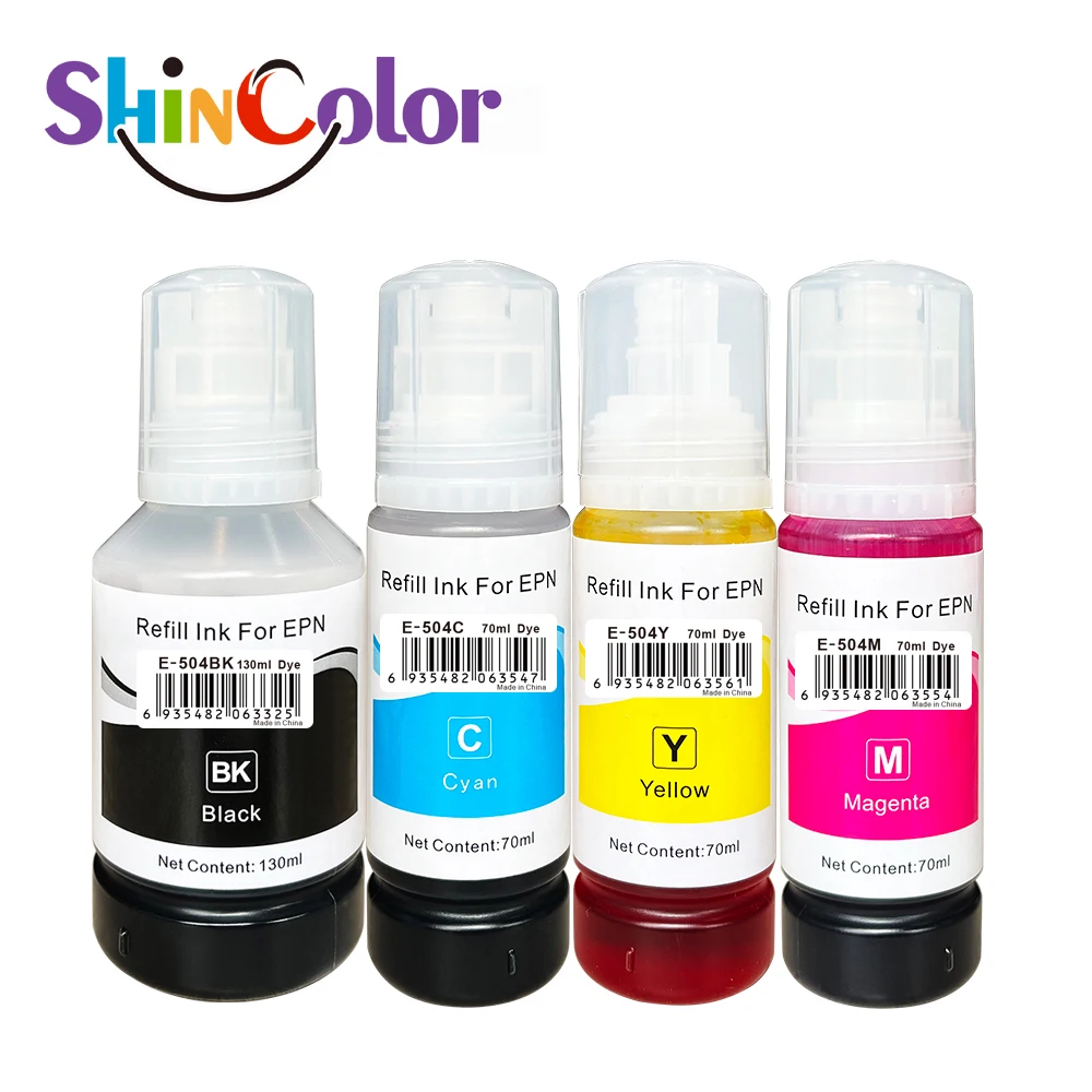 

ShinColor L4260 L4160 ink Epson 504 Ink Bottle Compatible for l4150 L6161 L6171 L6191 L6270 L14150 Refill Ink Bottles