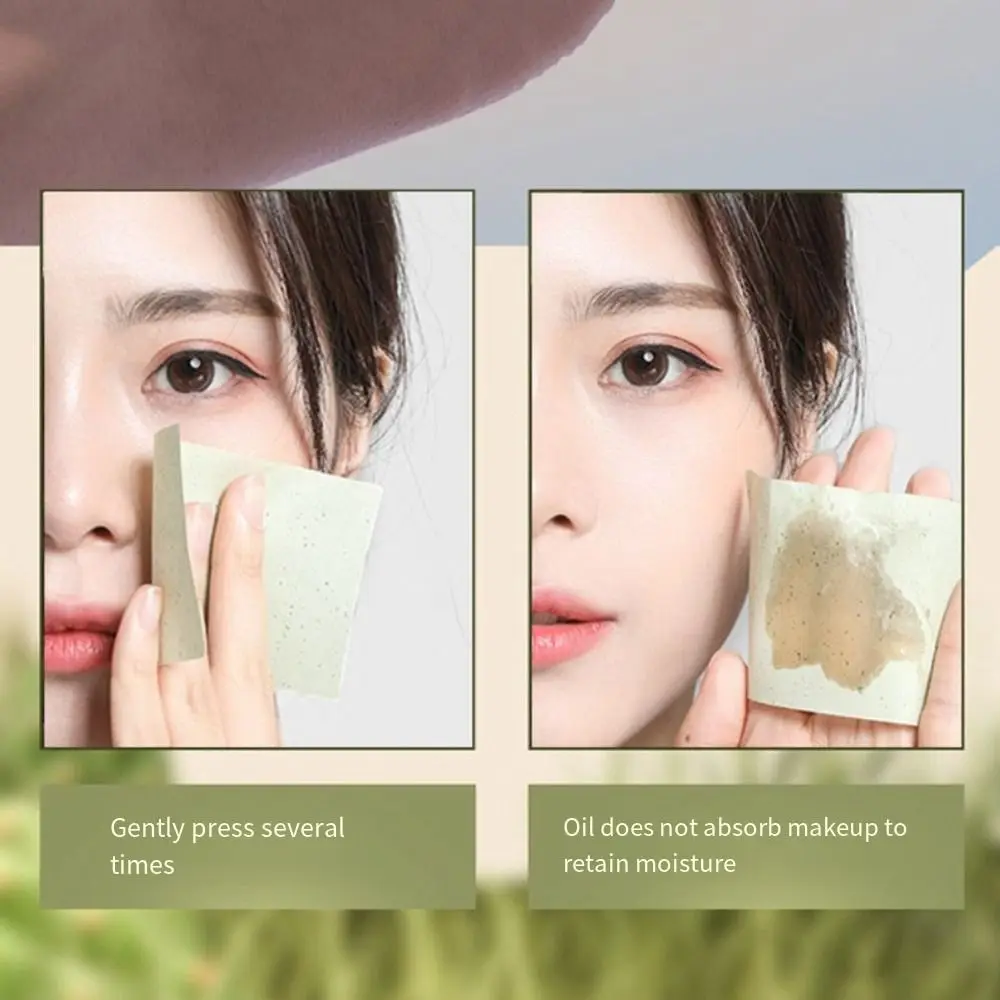 Tool Oil Control Face Cleanser Wipes Oil Control Film Oil Blotting Paper with Mirror Powder Puff Face Oil Blotting Sheets