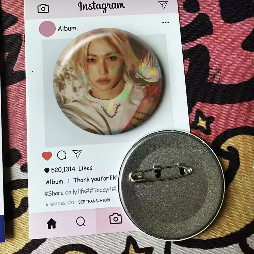 Felix THIS THAT L-Lee  Laser Badge Creative Pins Brooch for Bag Clothes Hat Decor Gifts Fans Collect