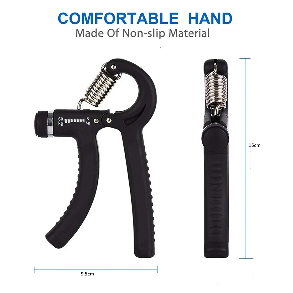 Hand Grip Gym Fitness Adjustable Count Finger Forearm Strength Muscle Recovery Gripper Exerciser Trainer Rehabilitation Training