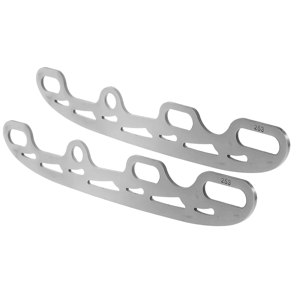 زوج واحد من شفرات هوكي الجليد البديلة المعدنية المتينة لأحذية التزلج على الجليد أجزاء ملحقات التزلج على الجليد في الهواء الطلق