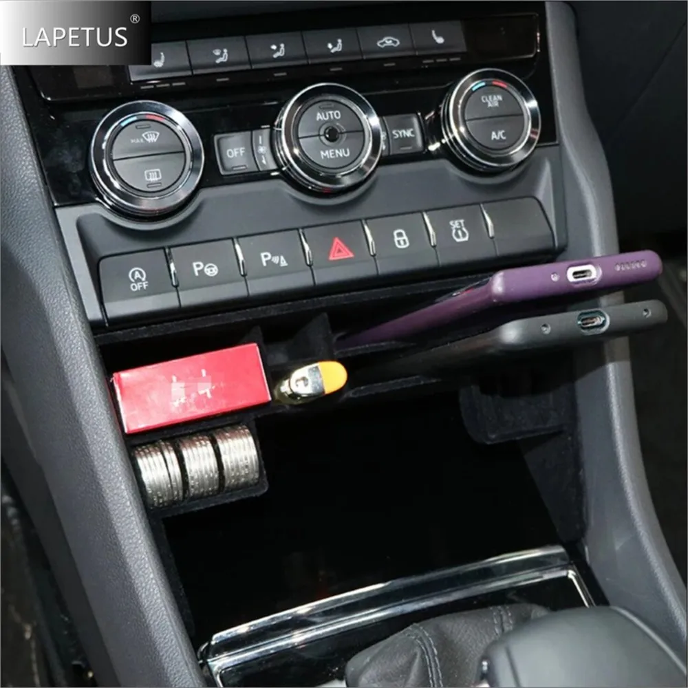 

For Skoda Kodiaq 2017 - 2023 Accessories Interior Central Console Storage Box Phone Coin Pallet Container Organizer Holder Tray