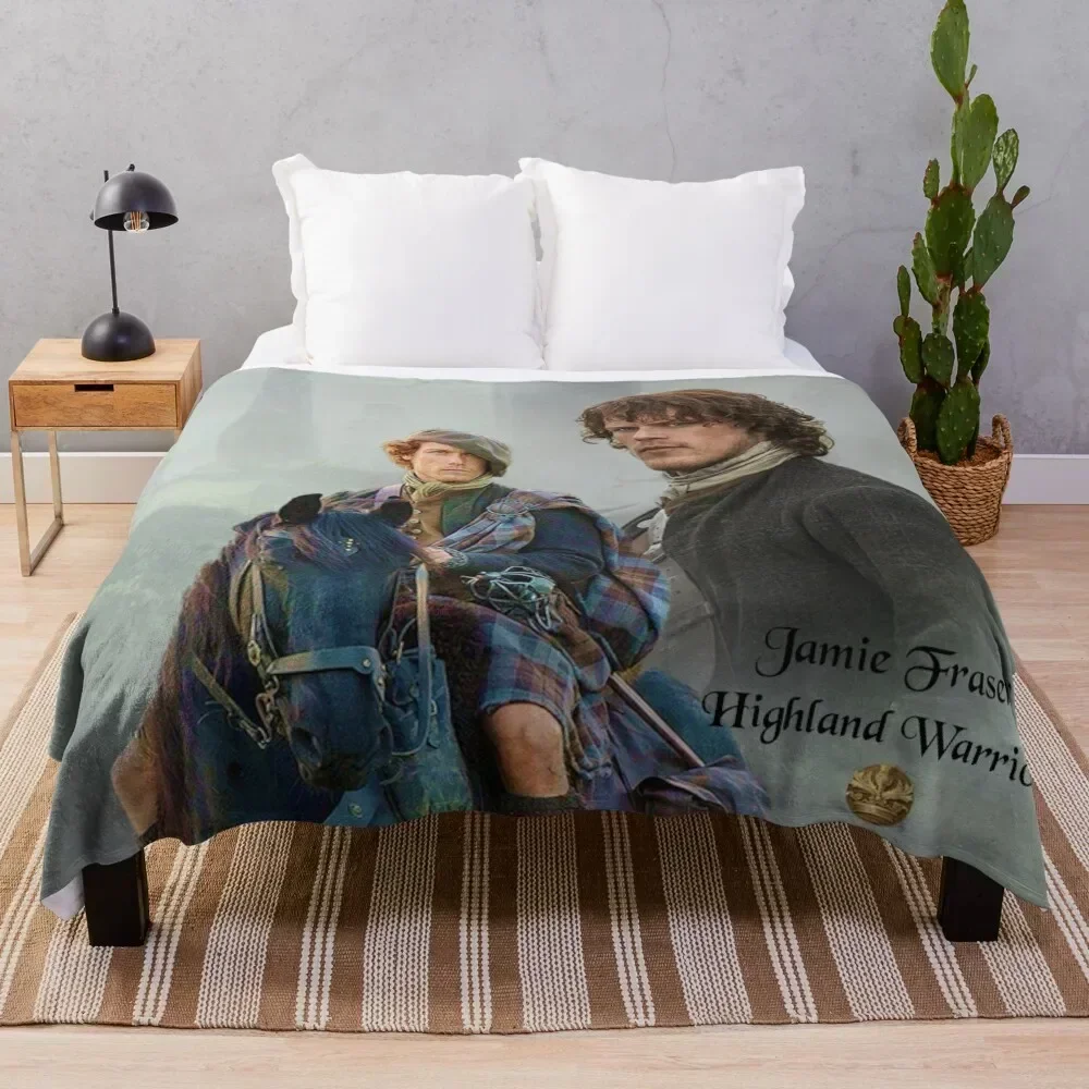 Jamie Fraser-Highland Warrior/Outlander Throw Blanket Furry Winter beds Blankets
