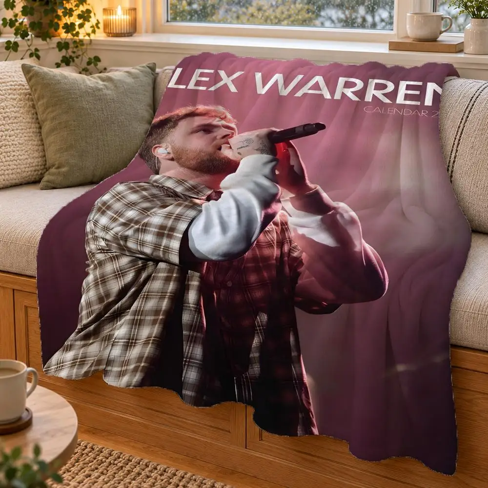 A-Alex Warren And Album Ordinary Throw Double Sided Flannel Throw Blanket Soft Warm Washable Home Decor