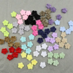 200 pz 1.5cm peluche piccolo fiore imbottito Appliques per fai da te copricapo fermagli per capelli accessori per la decorazione vestiti cappello scarpe patch per cucire