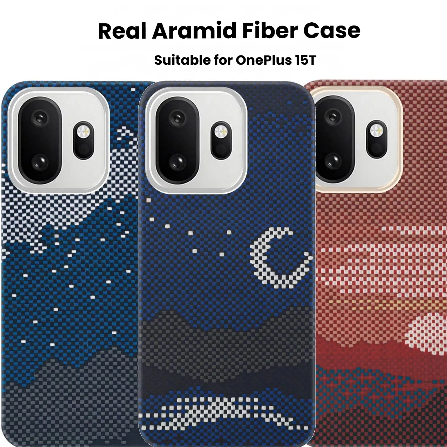 Carbon Fiber Magnetic Case for OnePlus 15T Slim Lightweight Aramid Fiber Cover for OnePlus 15t Case Compatible with Magsafe